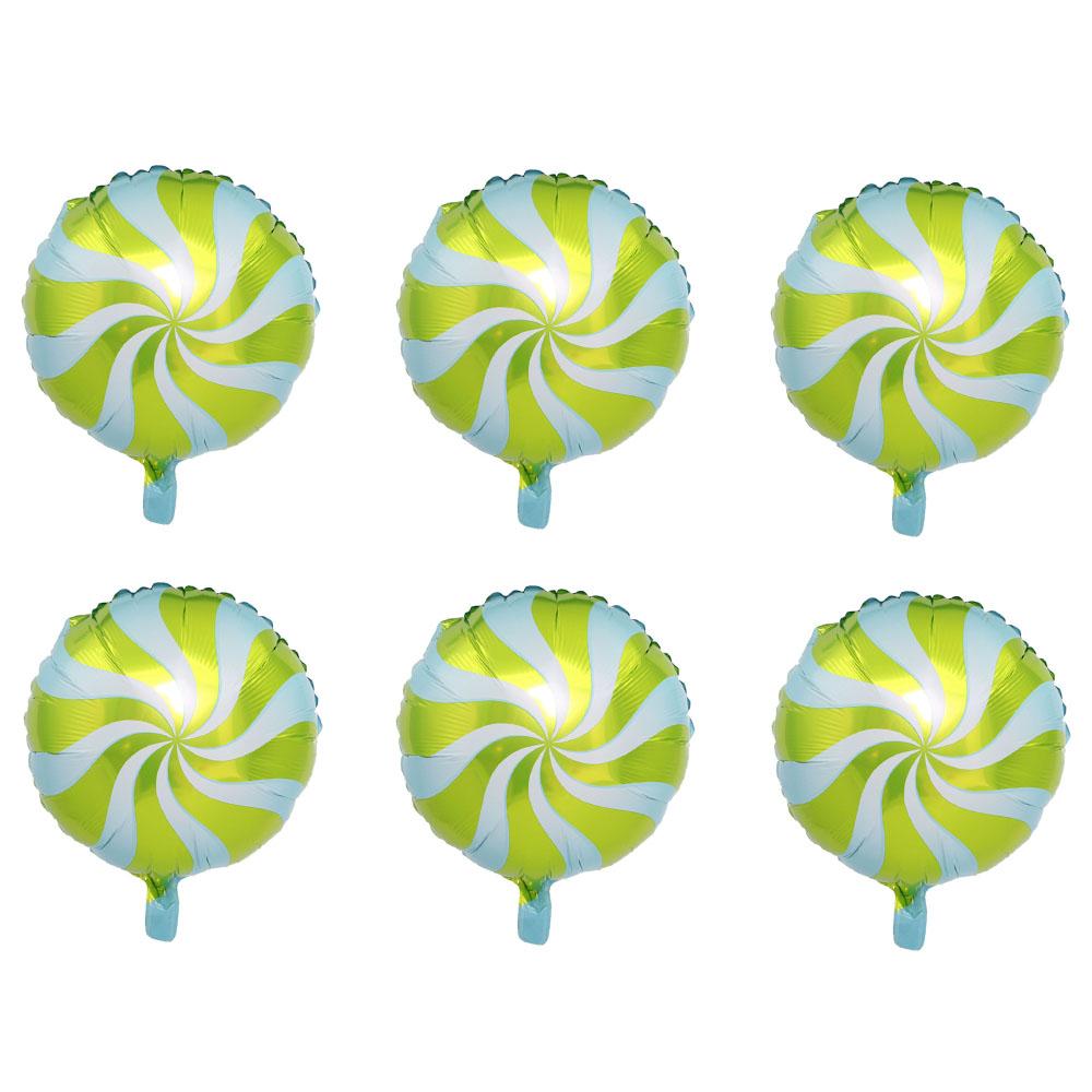 6pcs Christmas Party Candy Cane Foil Balloons Large Size Mini Balloon Christmas Candy Ballon Decoration New Year Xmas Home Decor