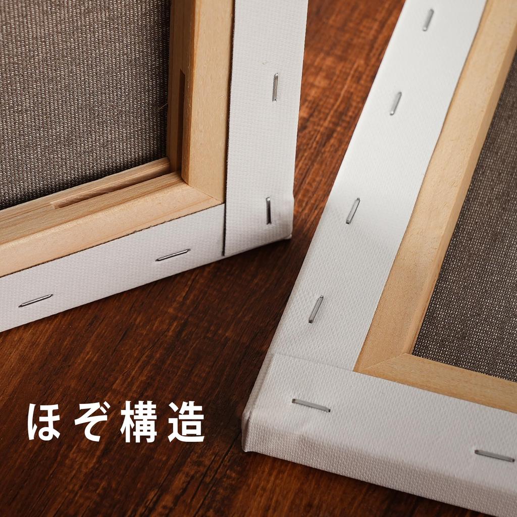 AUREUO Blend Stretched Canvas S2 X 6 Sheets Medium Suitable for and Acrylic Paintings Ideal for Modern and Pop Art Cotton-Synthetic (24.0cm 24.0cm), -