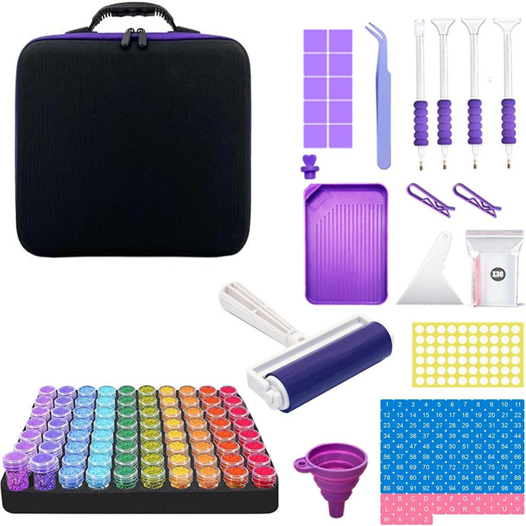 Diamond Painting Bead Storage Box Large Capacity Diamond Paintings Toolkit Diamonds Plateau Storage Case Painting Accessory Kit