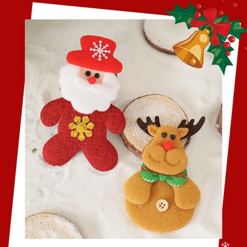 30 Pcs Plush Doll Socks Christmas Tree Pendants Christmas Tree Decorations Ornaments Set Lovely Santa Hanging Ornaments