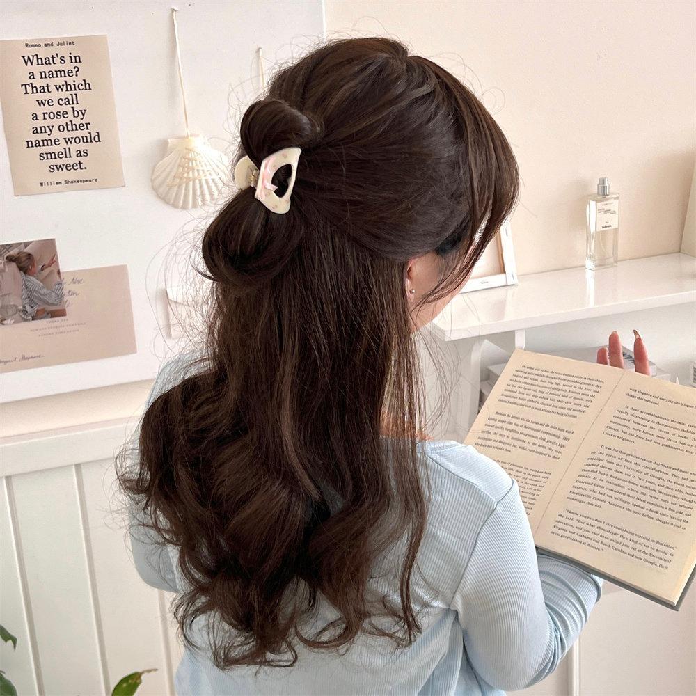 Bowknot Hair Claw Acetate Hair Clip Elegant Ponytail Clips  Women Girls