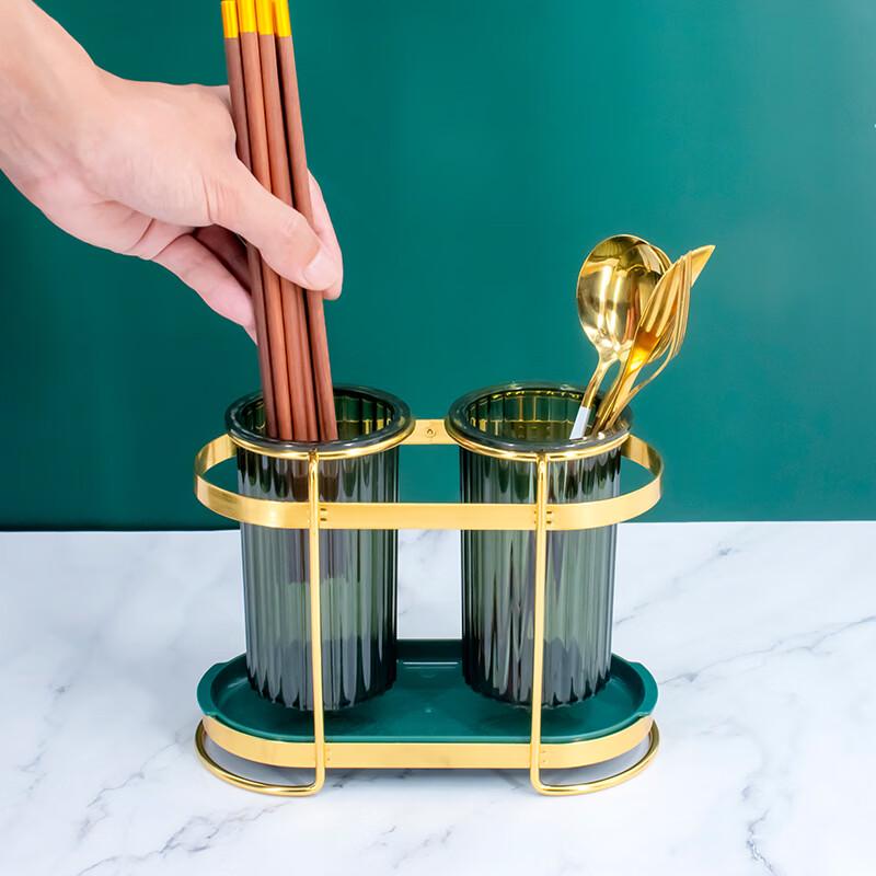 abay Wall-Mounted Kitchen Utensil Holder with Drainer