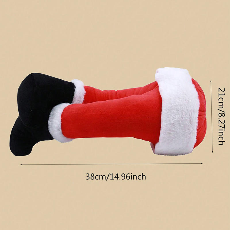 Creative Santa Claus Christmas Stuffed Legs Xmas Tree Hanging Fake Leg Ornament Fireplace Wreaths Decor