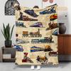 1pc Train-patterned Flannel Blanket In Multiple Sizes Is An Ideal Home Decoration Blanket for Family And Friends As A Birthday Or Holiday Party Gift I