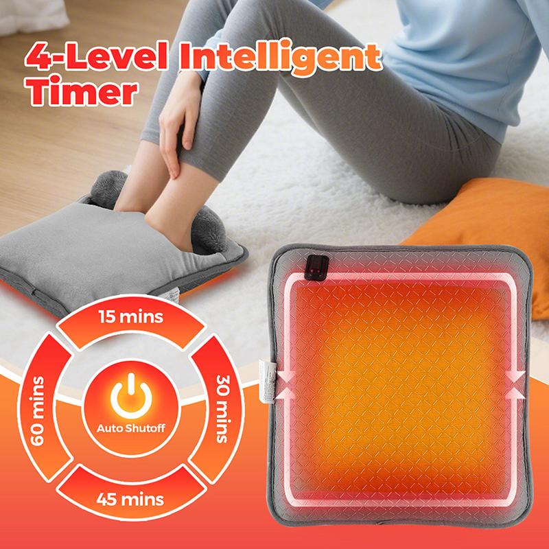 Versatile Winter Electric Foot Heating Pad USB Charging Soft Plush Washable Warmer Mat
