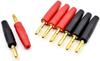 5 Pairs 4mm Banana Connectors for RC LiPo Batteries | Gold-Plated | Compatible with WLtoys 144001, Battery Case | Red and Black | Plastic