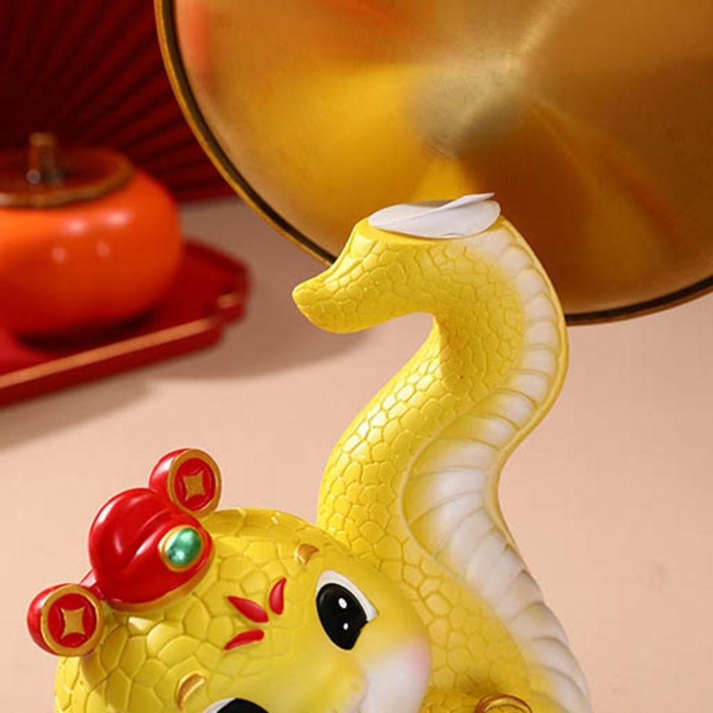 Handmade Snake Statues Holder Tray Colorful Snake Collectible Organizer  New Year Decor