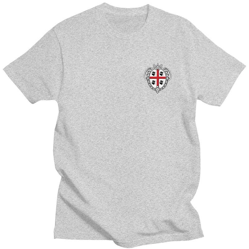Vlastní znak Sardinie Vlajka Trička s krátkým rukávem Bavlněné tričko Streetwear Tričko Volný čas Itálie Sardinie Tričko Oblečení