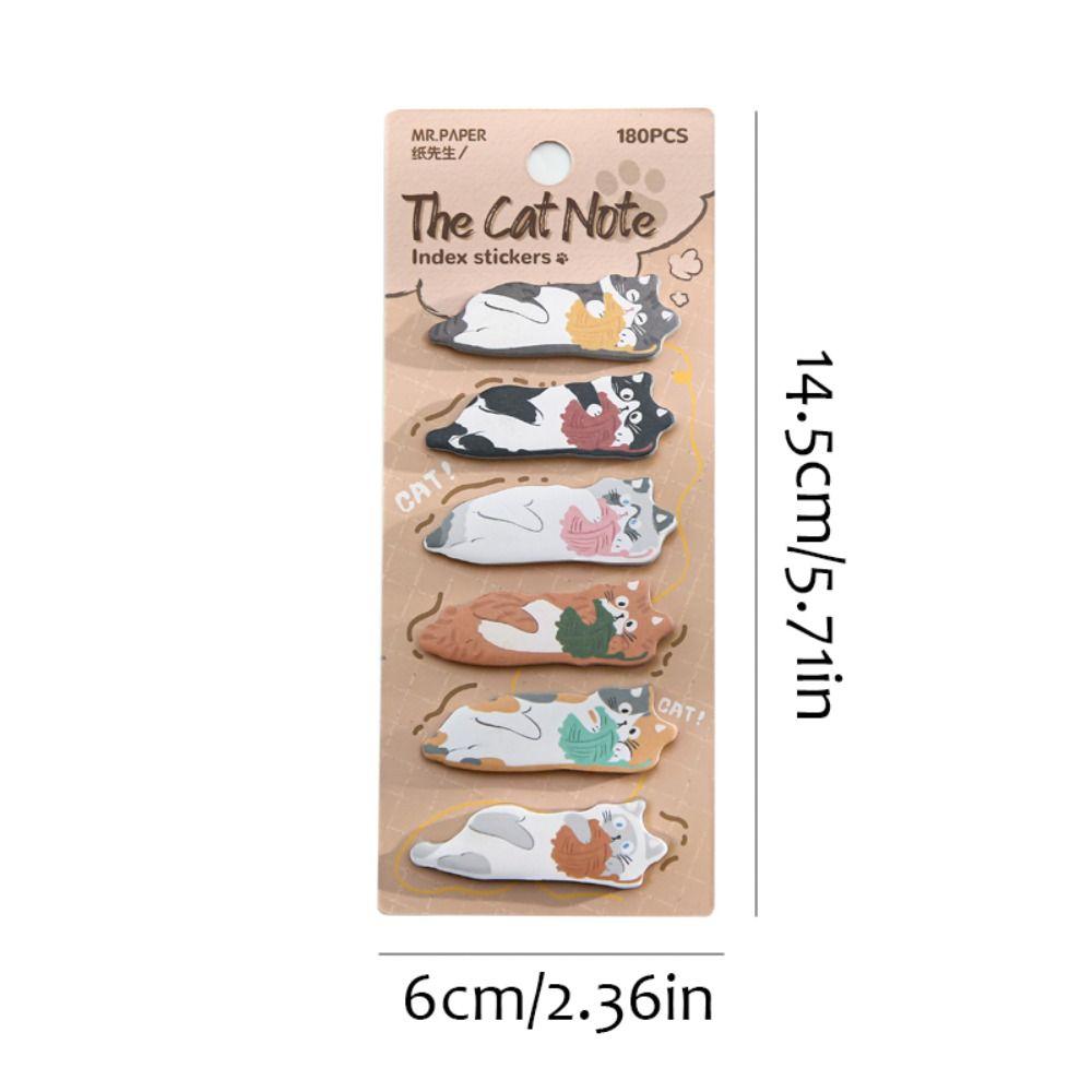 Memo Pad Cat Index Sticker Meow Cat Paw Sticky Note Notebooks Kitty Index Dividers  Office