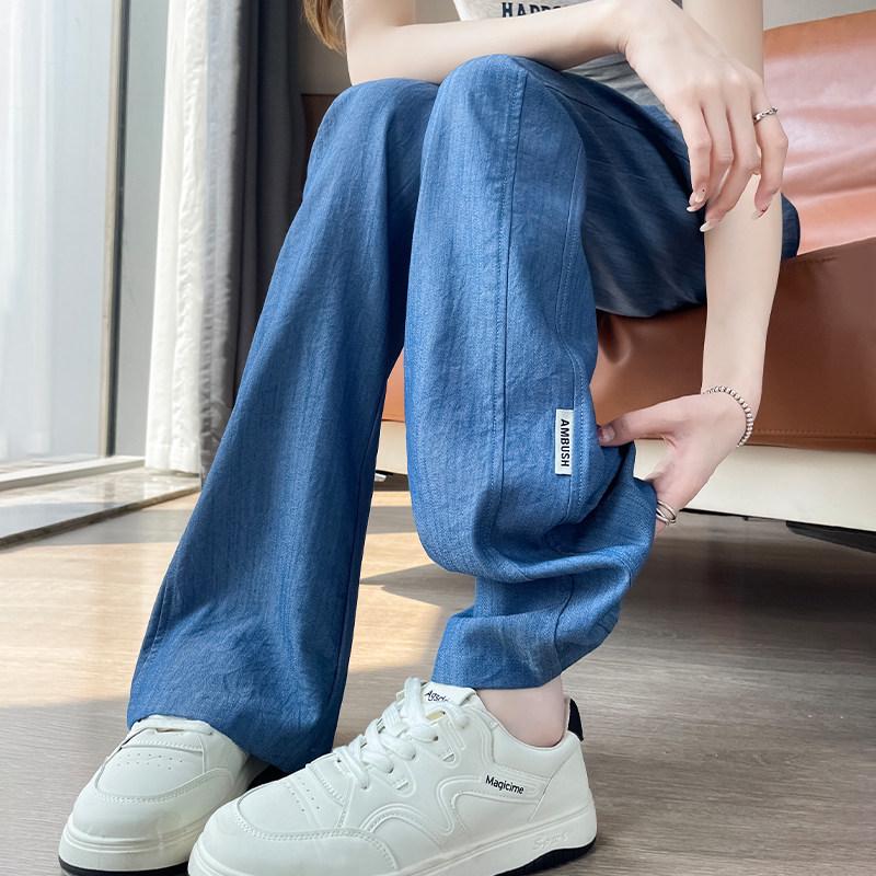 Women s High Waist Tencel Denim Slimming Flare Jeans - Summer 2026 Ice Silk Style 4XL