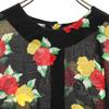 CELINE Made in France Rose pattern Short sleeve No color blouse 40 black Women Used
