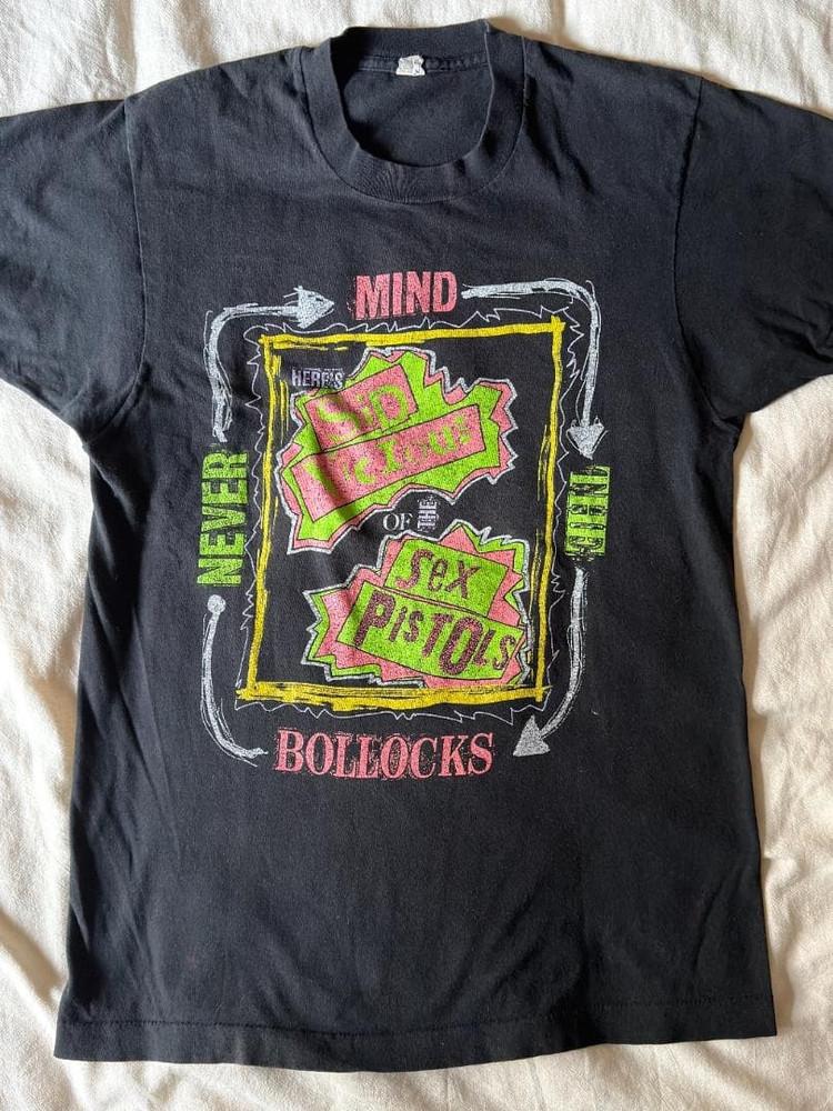 80s Sid Vicious Vintage Band T Shirt Sex Pistols Grapghic Black reprint PA8514 Unisex T-Shirt M