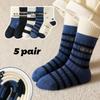 5 Pairs Boys Cartoon Car Socks Autumn Winter Mid Tube Cotton Socks For Kids Children Casual Soft Comfortable Crew Socks