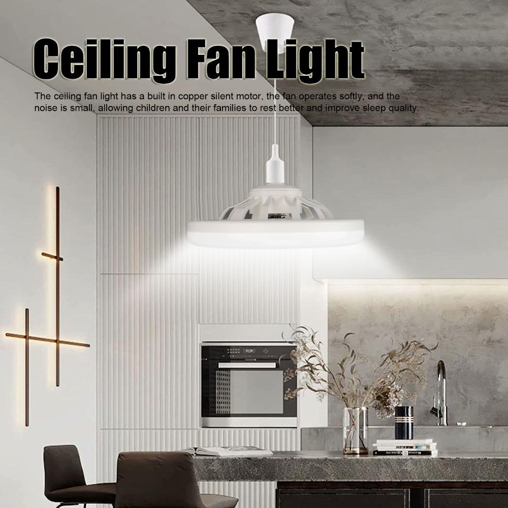 

E27 LED Fan Lamp AC 85-265V Small Ceiling Fan Modern Quiet Ceiling Fan Indoor білий