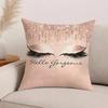 Non Core Ins Beauty Makeup Eyelash Peach Skin Pillow Case Office Cushions Suitable For Sofa Car Bedroom Decorative Cushion Cover