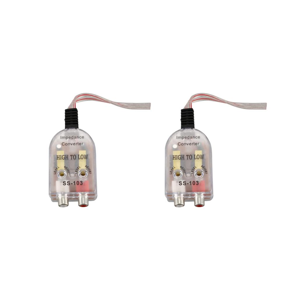 insiptions 2X Car Low Low Impedance Conversion Adapter Speaker RCA Line, 750083028