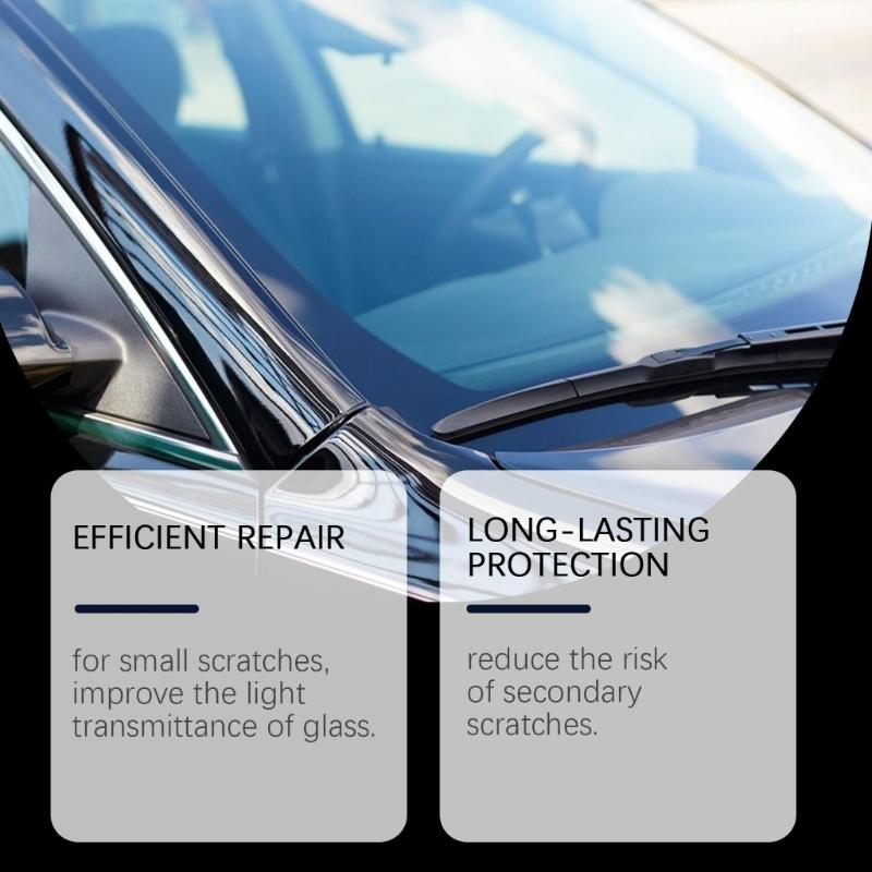 Windshield Scratch Restorer with Deionized Water Reduces Glares Quick Fix Windshield Scratch Remove For Nighttime Clear