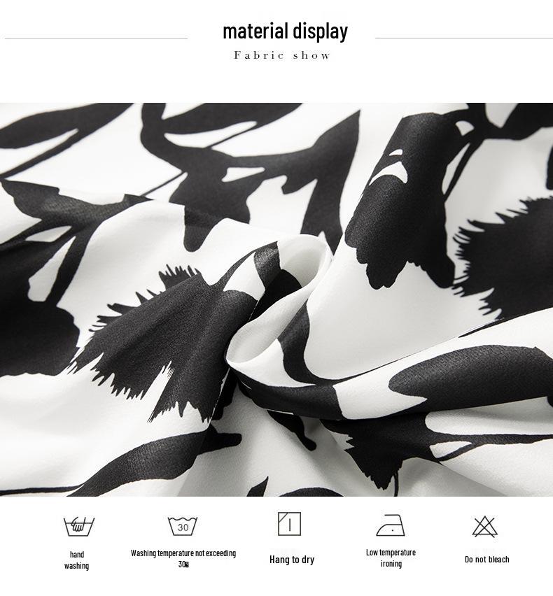 Elegant New Women's Summer A-line High-Waisted Double-Pleated Mulberry Silk Skirt