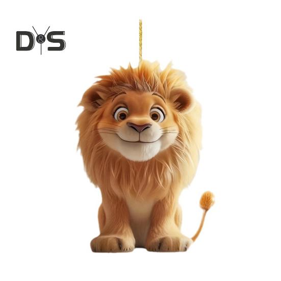 

Автомобильная подвеска в форме льва, декоративное украшение, яркий цвет, универсальная посадка, акриловая фигурка для салона автомобиля Lion