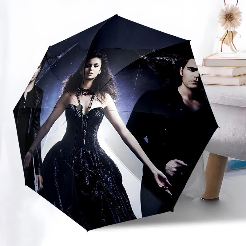 Vampire, Gothic Automatic Opening and Closing, 8 rib Structure Portable Umbrella, Suitable for Men and Women in All Seasons Perfect Gift fo