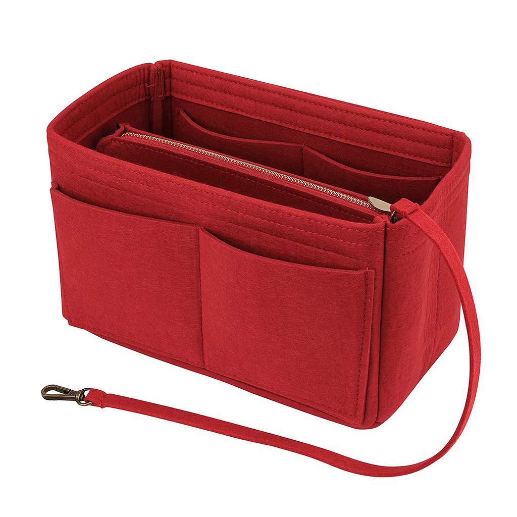 Insert Bag Zipper Multi Pocket Handbag Purse Organizer Holder Makeup Travel