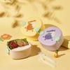 Lovely Bento Lunch Box for Kids, Leakproof Lunch Container for Boys, Girls, Toddlers with 3 Compartments, BPA Free