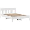 Solid Wood Bed Without Mattress White 140 X 190 Cm Pine Wood