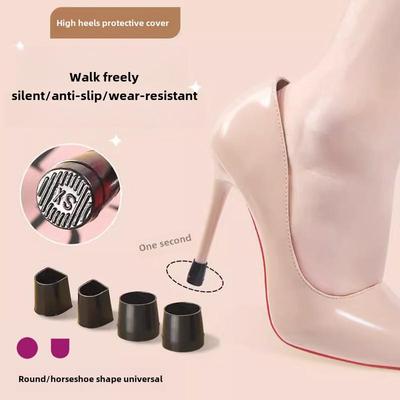 Geräuschlose Anti-Rutsch Stiletto-Absatzschoner: Geräuschlose, Verschleißfeste Pads für Damen-High Heels
