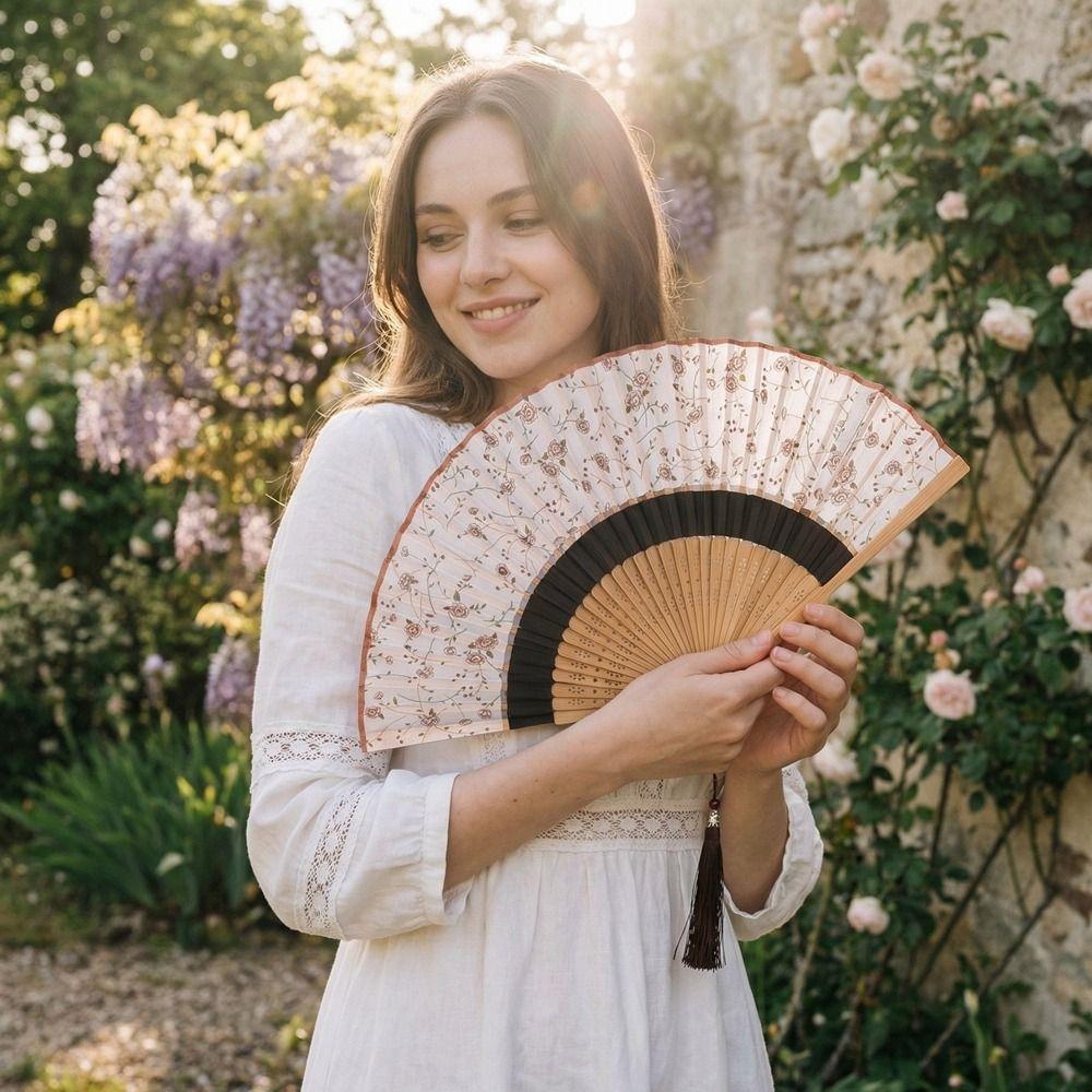 Classical Folding Fan Vintage Dance Fan Costume Accessory Bamboo Fan  Summer