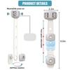 Dual Button Child Safety Lock Plastic Locker Buckle Toilet Lock  Home Security Protection