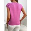 Sommer neuer Damen Pullover kurzärmelig Rundhals gestreift Stricktasche Pullover Top