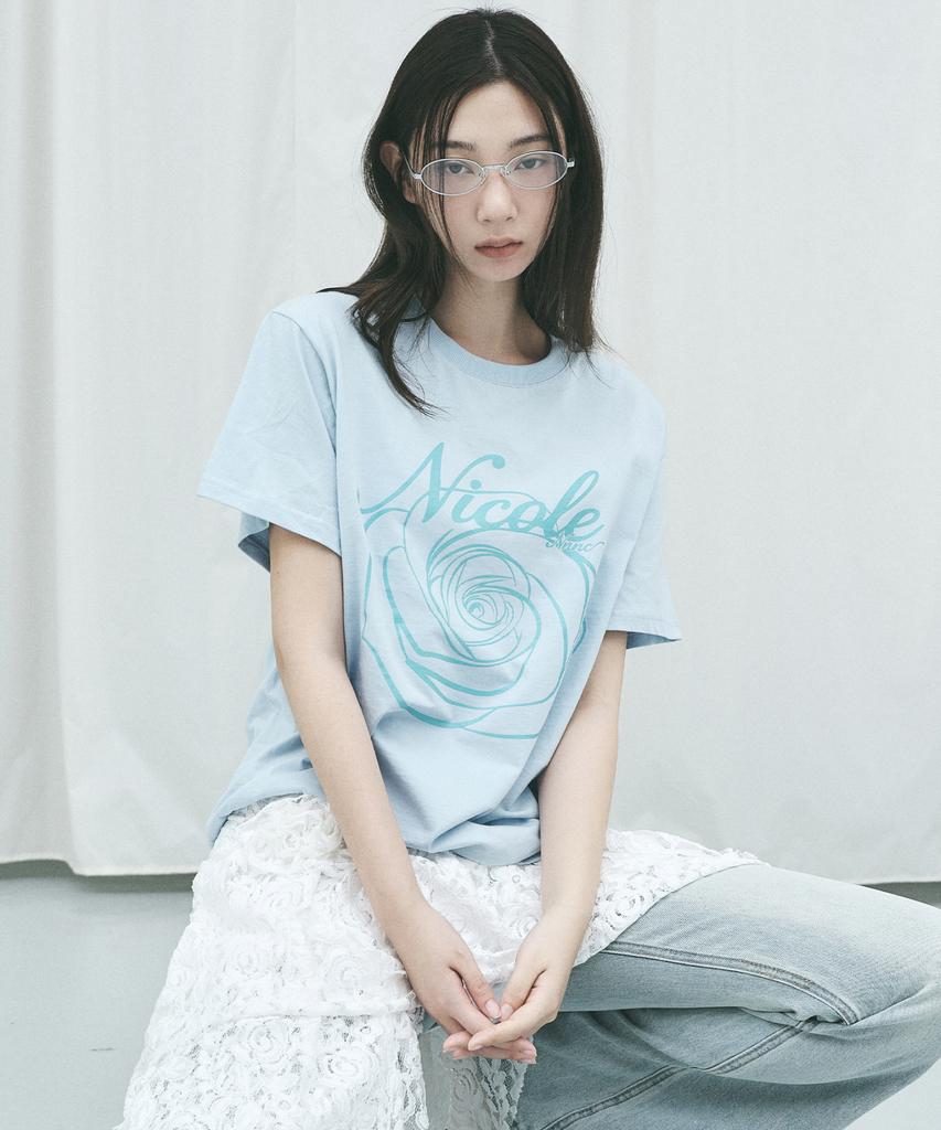 Nigaennikol Nicole Rose Sleeve Top_Sora Sky Blue