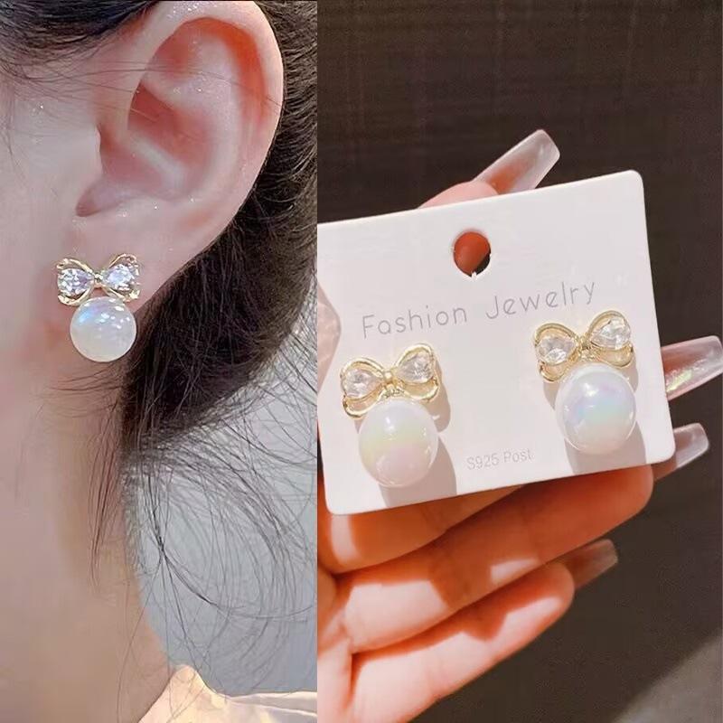 925 Silver Needle Geometric Pearl Earrings For Women Fashion Earrings Flowing Tassel Earrings Elegant Jewelry