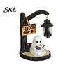 Halloween Ambient Lighting Witch/Ghost LED Lamp, Gothic Resin Ornament with Warm Light for Home Decor Decor, Desktop Spooky Night Party Glow Lamp