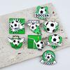 Enamel Brooch Zinc Alloy Texture Football Shape Lapel Pin Jackets Hats Sweatshirts School Bags Metal Fan Accessory