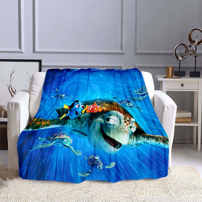 Disney Finding Nemo Pattern Blanket Warm Soft Fluffy Kids and Adult Sofa Bed Throw Blanket Outdoor Travel Camping Luxury Gifts 75x90cm