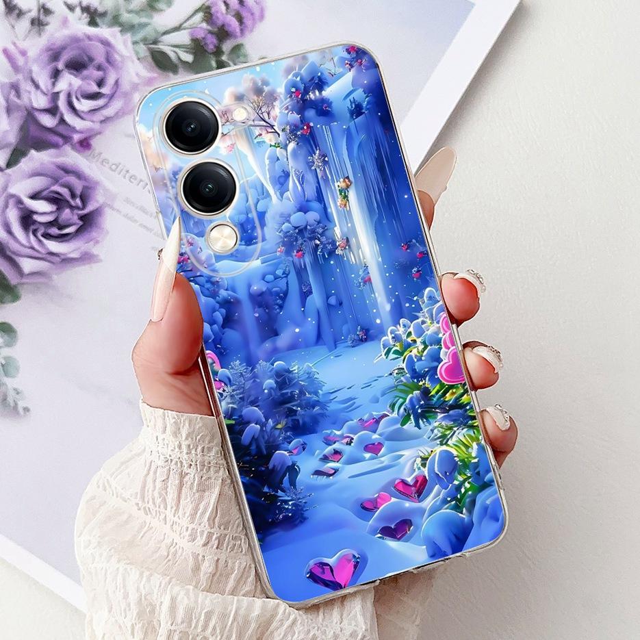 

Для Vivo Y04 4G Чехол V2430 Милый Кот Белый Король Лев Расписной Чехол Мягкий Тонкий Чехол для Телефона Для Vivo Y29s Y 29 s VivoY04 Чехлы Vivo Y04