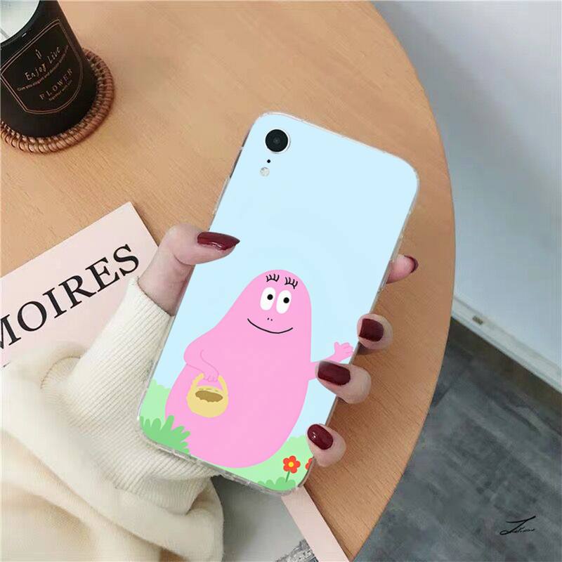 Yinuoda Cartoon Barbapapa Phone Case for iPhone 8 7 6 6S Plus X SE 2020 XR XS 14 11 12 13 Mini Pro Max Mobile Case