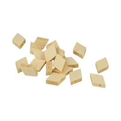 20 KULIČEK DŘEVĚNÝCH KOSOŠTVERCOVÝCH - 19X12.8 MM - ŠPERKY