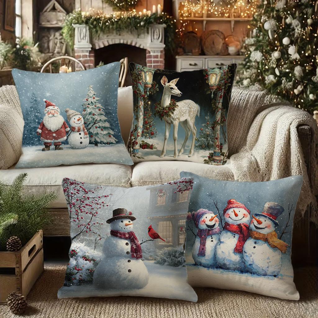 Huse de Pernă cu Tematică de Crăciun Potrivite pentru canapea mașină dormitor husă de pernă decorativă husă de pernă