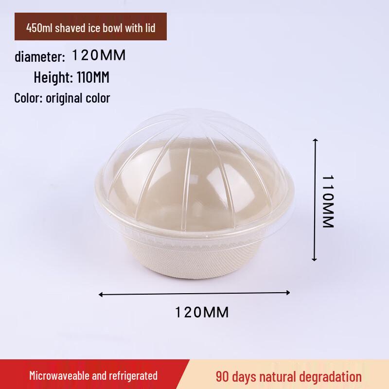 OLOEY 450 мл Одноразовые миски из мякоти, 50 шт.