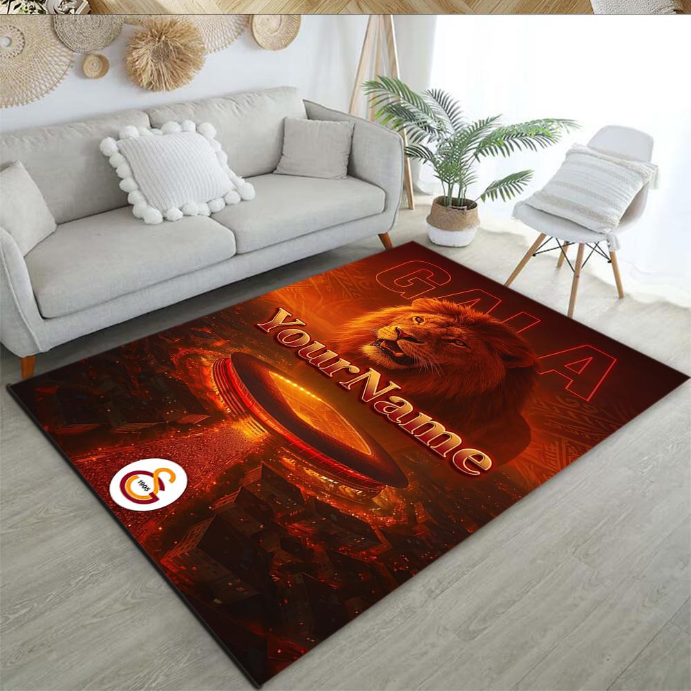 Galatasaray Customize Text Carpet Design For Game Room Hallway Playrooms Outdoor Antislip Rug Decorate Offices