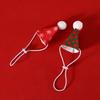 Pet Christmas Set  Hat Scarf Cat Dog Plaid Snowflake Yarn Scarf Scarf Fur Ball Hat Headband Pet Dress Up for New Year Festivals