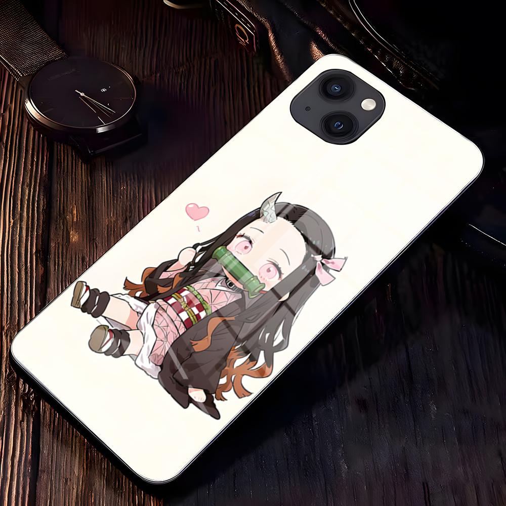 A-Demon S-Slayer NezukoES KamadoS Phone Case For IPhone 17 Pro Max 16 15 14 Pro Max 13 11 X Xs Xr 8 7Plus Glass Cover