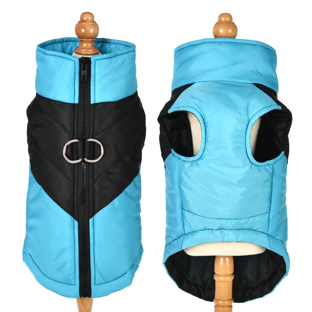 Warm Pet Jacket With D-ring Warm Dog Vest For Winter For Small Medium Dogs Cats Waterproof Puppy Coat With High Collar Schnauzer
