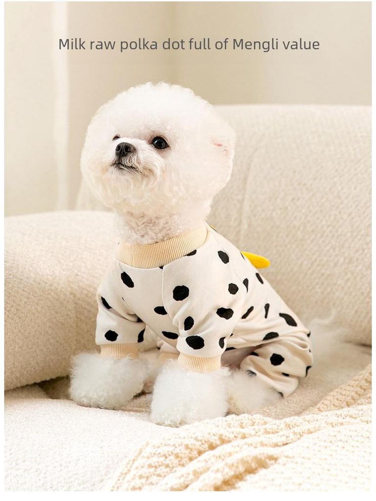 Autumn & Winter Warm Pet Outfit: Cute Four-Legged Cat & Puppy Clothes for Air Conditioning