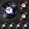 Dark Halloween Party Wall Sign Vinyl Record Clock Spooky Zombie Rise Artwork Home Decor Carved Music Album Longplay Wall Clock