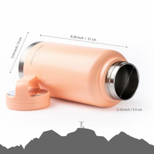 GRANDTIES Premium Vacuum Insulated Stainless Steel Wide Mouth Water Bottle, 946ml, Available In 9 Colors, Includes Two Lids, Easy-to-Clean Large Openi