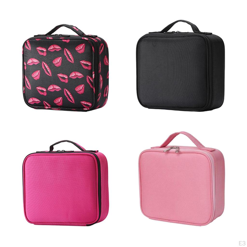 Beauty Box Makeup Case Portable Cosmetic Bag with Adjustable Dividers Vanity Organiser for Toiletry
