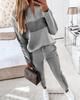 2020 High Neck Long Pants Two-Piece Set: Autumn/Winter Casual Hoodie for Women (YS2455 Fashion)